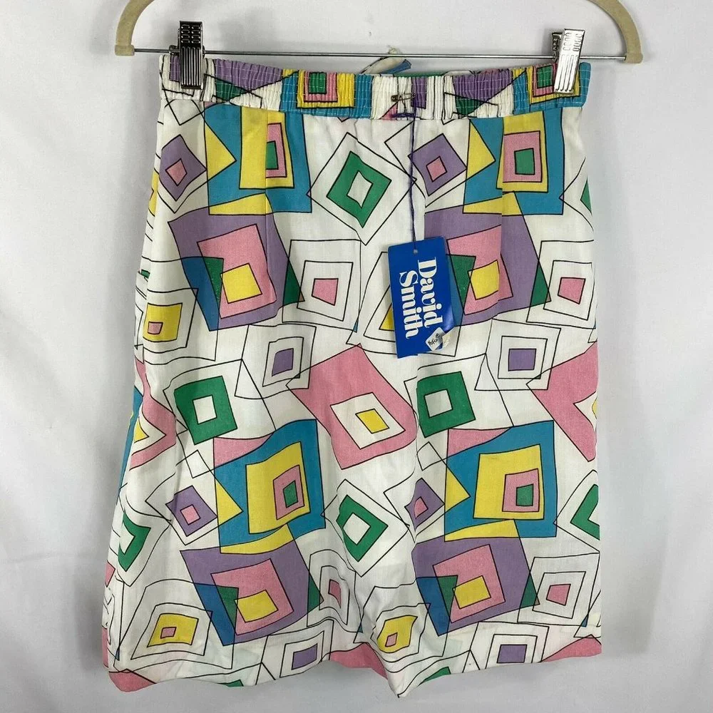 Vintage David Smith Skirt Skort (Shorts) 60s 70s Geometric Pattern Small SOLD - Picture 2 of 7
